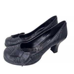 Madden Girl Black Heels with Bow Accent